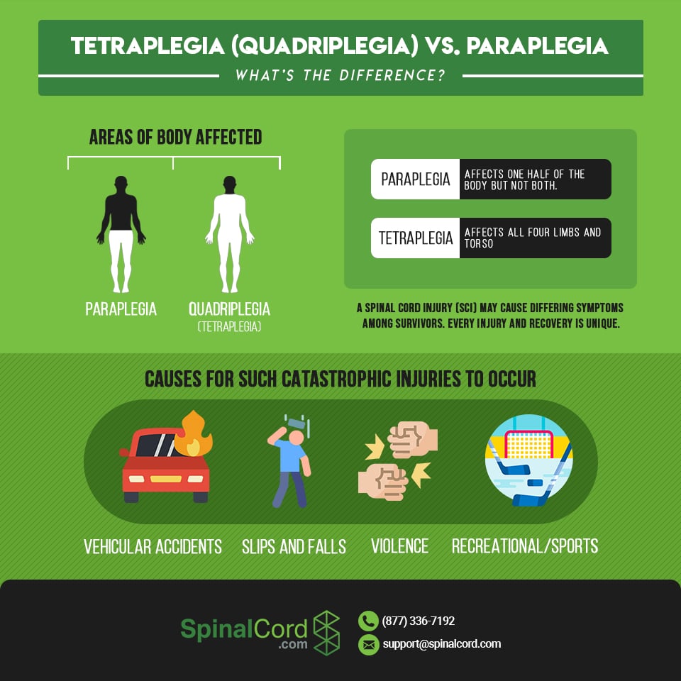 What is Tetraplegia, Quadriplegia and Paraplegia?